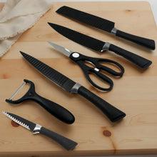6 Pieces Professional Kitchen Knife Set, Meat Knife, Chef's Knife with Non - Slip Handle for Home, Kitchen and Restaurant with Chef Peeler and Scissor (Stainless Steel / 6 Pcs Set) - Justgrabit Inc.
