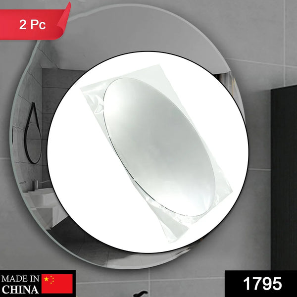 Oval Shape 3D Mirror Sticker (2 Pc Set) - Justgrabit Inc.