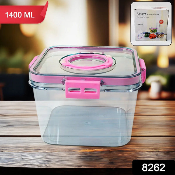 High Quality Plastic Food Storage Container Clear Washable Refrigerator Food Box Food Container Fruit Box Container with Lid (1400 ML) - Justgrabit Inc.