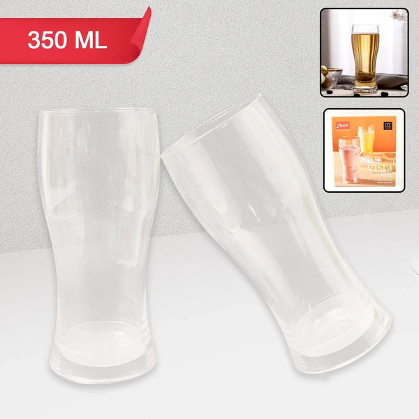 Apex Vista Unbreakable Pitcher Glass Set – 350 ML (Approx) | 2 - Piece - Justgrabit Inc.
