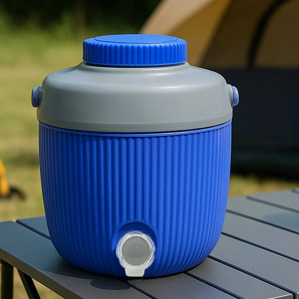 Insulated Water Jug, Insulated Plastic Water Jug with a Sturdy Handle, Water Jug Camper with Tap Plastic Insulated Water Storage Cool Water Storage for Home & Travelling (6000 ML) - Justgrabit Inc.
