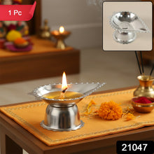 Stainless Steel Diamond Design Agarbatti & Diya Stand (1 Pc) - justgrabit.in | Just Grab It