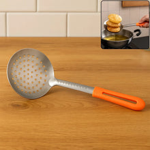 Colander Spoon, Non Slip Hand Polished Thickened Hot Pot Spoon for Kitchen for Restaurant, Stainless Steel Cooking Colander Skimmer Slotted Spoon Kitchen Strainer Ladle with Long Handle for Kitchen Cooking Baking (35 Cm) - Justgrabit Inc.