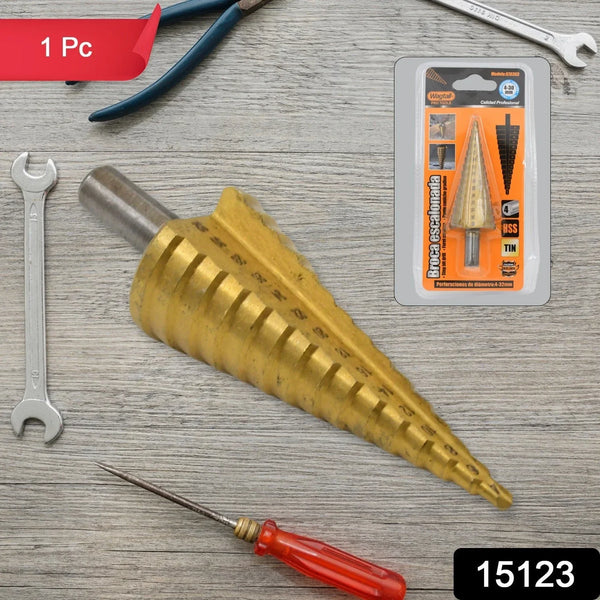 Step Drill Bit For Metal, High - Speed Steel Step Drill Bit (1 Pc / 4 - 32 MM) - justgrabit.in | Just Grab It