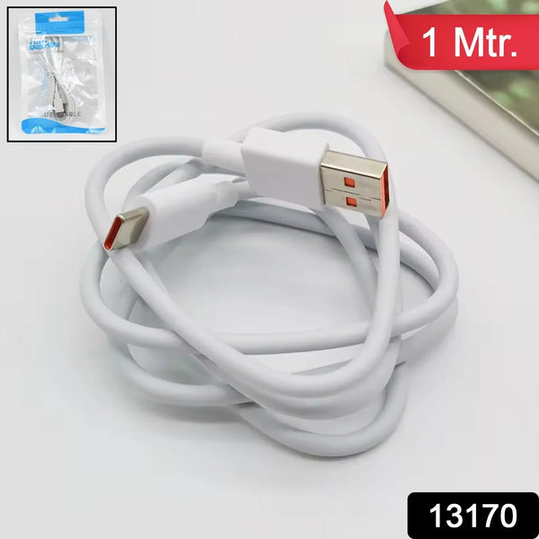 Type C data cable Fast Charging Cable (1 Mtr. / 1 Pc) - justgrabit.in | Just Grab It