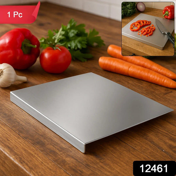Premium Stainless Steel Anti - Bacterial Chopping Board for Kitchen (1 Pc) - Justgrabit Inc.