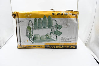 STAINLESS STEEL RECTANGLE DISH DRAINER RACK / BASKET WITH DRIP TRAY - justgrabit.in | Just Grab It