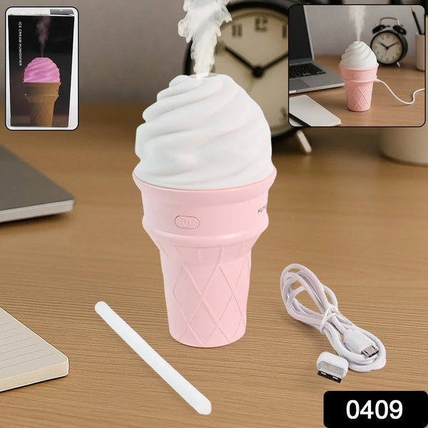 Ice Cream Cone Shape Air Freshener Humidifier (1Pc / Pink) - Justgrabit Inc.