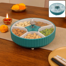 Dry Fruit & Snack Organizer: 360° Revolving Box (7 Compartments, Airtight) - Justgrabit Inc.