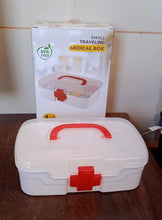 3 - Compartment First Aid Box - Portable Medicine Storage with Detachable Tray & Transparent Lid - Justgrabit Inc.
