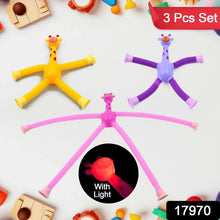 LED Telescopic Suction Cup Giraffe Toy, Tubes Fidget Toys, Shape Changing Telescopic Sensory Tubes Fidget Tubes Sensory Toys Suction Toy, Funny Gift (3 Pcs Set) - Justgrabit Inc.