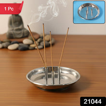 Stainless Steel Lotus Agarbatti Stand with Triple Stick Holder (1 Pc) - justgrabit.in | Just Grab It