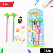 Fun Candy Design Pencil Set with Accessories (1 Set ) - justgrabit.in | Just Grab It