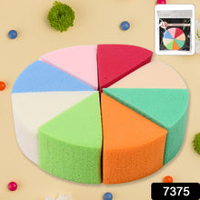 Makeup Sponge Triangle Shaped Mix Colour Cosmetic Puff (8 Pcs Set) - justgrabit.in | Just Grab It