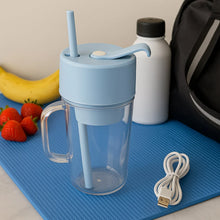 2 In1 Portable Crusher Juicer With Handle & Straw for Smoothie Sipper USB Rechargeable (340 ml) 6 Stainless Steel Blades Compact Juicer Mixer, Juicer Portable Fresh Juice Blender Portable Electric Juicer ( 340 ML ) - Justgrabit Inc.
