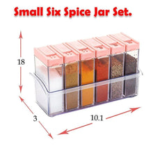 Plastic Spice Jars (6 pcs, 14x22x8cm, Multicolour) - Justgrabit Inc.