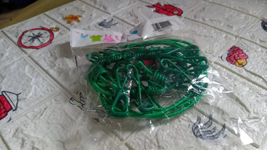 Elastic Cloth Drying Rope with 12 Metal Clip Portable Clothes line For Home & Travel - justgrabit.in | Just Grab It
