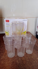 Apex Unbreakable Lemon Jug Set with 6 Glasses – 1200ML Jug + 300ML Glasses Approx - Justgrabit Inc.