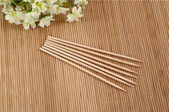 Camping Wooden Color Bamboo BBQ Skewers – 20cm Barbecue Shish Kabob Sticks for Fruit, Meat, Party & More (Pack of Skewers) - justgrabit.in | Just Grab It