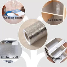 Aluminium foil for Kitchen and Aluminium Foil Paper Sticker Roll for Kitchen Wall, Drawers. (60cmx2Meter) - Justgrabit Inc.