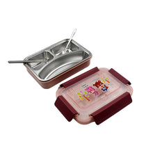 Food‑Safe Materials Kids Lunch Box With steel Spoon & chopsticks Compartment is Designed Made of 304 Stainless Steel Easy to Clean for School for Camping for Work for Home, Office - justgrabit.in | Just Grab It