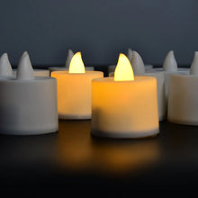 Festival Decorative - LED Yellow Tealight Candles (White, 10 Pcs) With Container, Diwali - Justgrabit Inc.