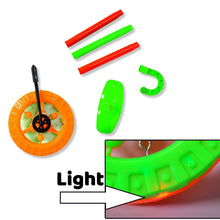 Plastic Single Wheel Push Run toy with handle and two lights on wheel. push toy for Kids. - Justgrabit Inc.