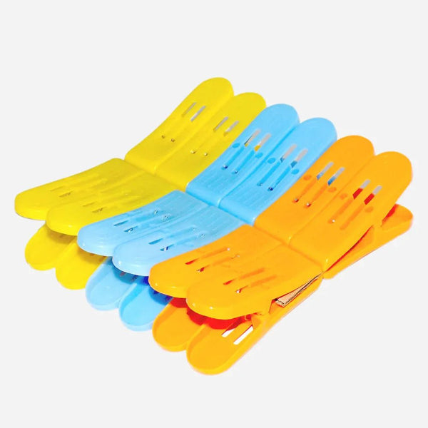 Plastic Cloth Double Pin Clips for cloth Dying cloth (multicolour) (Pack of 12) - Justgrabit Inc.