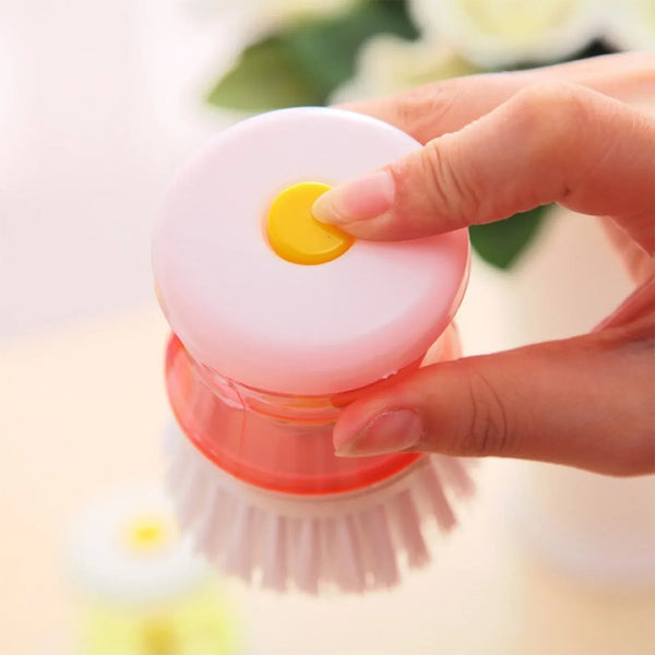 Cleaning Brush with Liquid Soap Dispenser - Justgrabit Inc.