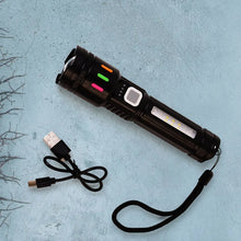 Led Torch High Lumens Fast Charging Flashlight / Torch with Far & Near Zoom (1 Pc) - Justgrabit Inc.