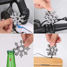Durable & Portable 18 in 1 Snowflake Multi - Tool, Snowflake Bottle Opener Flat Phillips Screwdriver Kit Wrench - justgrabit.in | Just Grab It