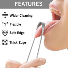 Tongue Cleaner For Kids & Adults | Tongue Scraper For Bad Breath, Maintain Oral Hygiene for Daily Use | for Fresh Breath & Bacteria Removal | Improved Taste (Steel, Copper, Tongue Cleaner / 1 Pc) - justgrabit.in | Just Grab It
