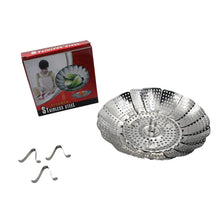 Unique Design Stainless - Steel Heaviest vegetable ,Cooking Foldable Steamer Basket for Kitchen Utensils/Dish Drying Rack/Plate Stand/ Basket - justgrabit.in | Just Grab It