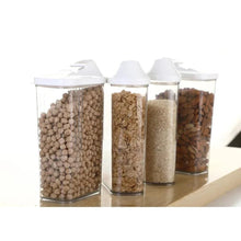 Plastic Easy Flow Storage Jar with Lid (750ml, Set of 6) - Justgrabit Inc.
