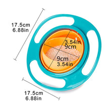 Portable Non Spill Feeding Toddler Gyro Bowl 360 Degree Rotating Dish - Justgrabit Inc.