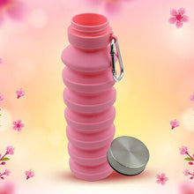 Foldable Silicone Leak Proof Sports Travel Water Bottle for Gym Hiking 1 Pc 24 cm - justgrabit.in | Just Grab It