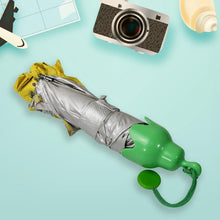 Vegetable shaped Folding Umbrella, Plastic Case Creative Fashion Folding Mini Sun Shade Rain Umbrella, Unique Umbrella, Sun & UV Protection, Cute Design (1 Pc) - justgrabit.in | Just Grab It