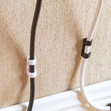 Self - Adhesive Cable Clips – Round Plastic Wire Holder for Cord Management (Pack of 20) - justgrabit.in | Just Grab It