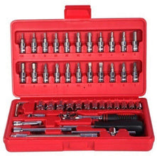 Socket 1 / 4 Inch Combination Repair Tool Kit (Red, 46 pcs) - justgrabit.in | Just Grab It