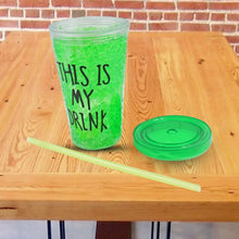 Plastic Drink Cup, Tea Coffee Tumbler with Lid and Straw (1 Pc) - justgrabit.in | Just Grab It