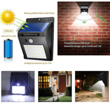 Solar Security LED Night Light for Home Outdoor / Garden Wall (Black) (30-LED Lights) - Justgrabit Inc.