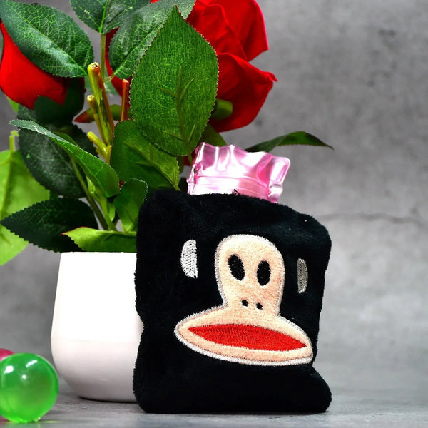 Black Small Hot Water Bag with Cover for Pain Relief - Justgrabit Inc.