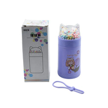 Girl Glass Water Bottle for School with Kid Sparkle Strap Cat Lid Sequins Glitter Glass Cup Birthday Gift Children 350ml (MOQ : - 75 pc) - justgrabit.in | Just Grab It