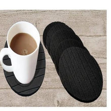 6 pcs Useful Round Shape Plain Silicone Cup Mat Coaster Drinking Tea Coffee Mug Wine Mat for Home - Justgrabit Inc.