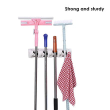 4 Layer Mop and Broom Holder, Garden Tool Organizer, Multipurpose Wall Mounted - Justgrabit Inc.