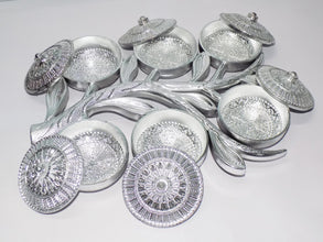 Tree Shape 6 Compartment Mukhwas Dani Serving Tray For Home & Kitchen Use - justgrabit.in | Just Grab It