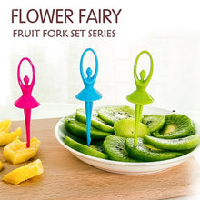 Dancing Doll Fruit Fork Cutlery Set with Stand Set of 6. - Justgrabit Inc.