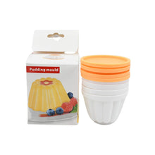 Pudding Molds, Custard Mold, Mold for Jelly Ice creams, Set of 4 Cups with Lid - justgrabit.in | Just Grab It