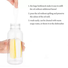 1ltr Plastic Oil Dispenser With Lid - Clear, Drip Free Spout, Controlled Use. - Justgrabit Inc.