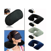 3in1 Air Travel Kit with Pillow, Ear Buds & Eye Mask - Justgrabit Inc.